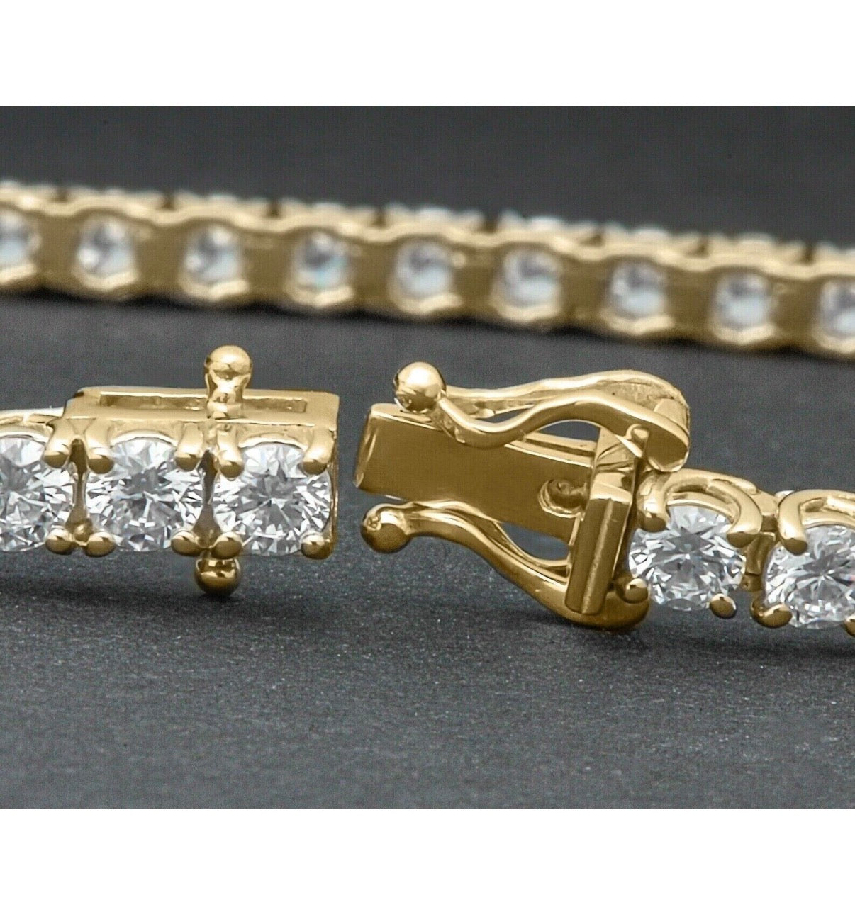 Solid 925 Sterling Silver & Diamond Women's Tennis Bracelet