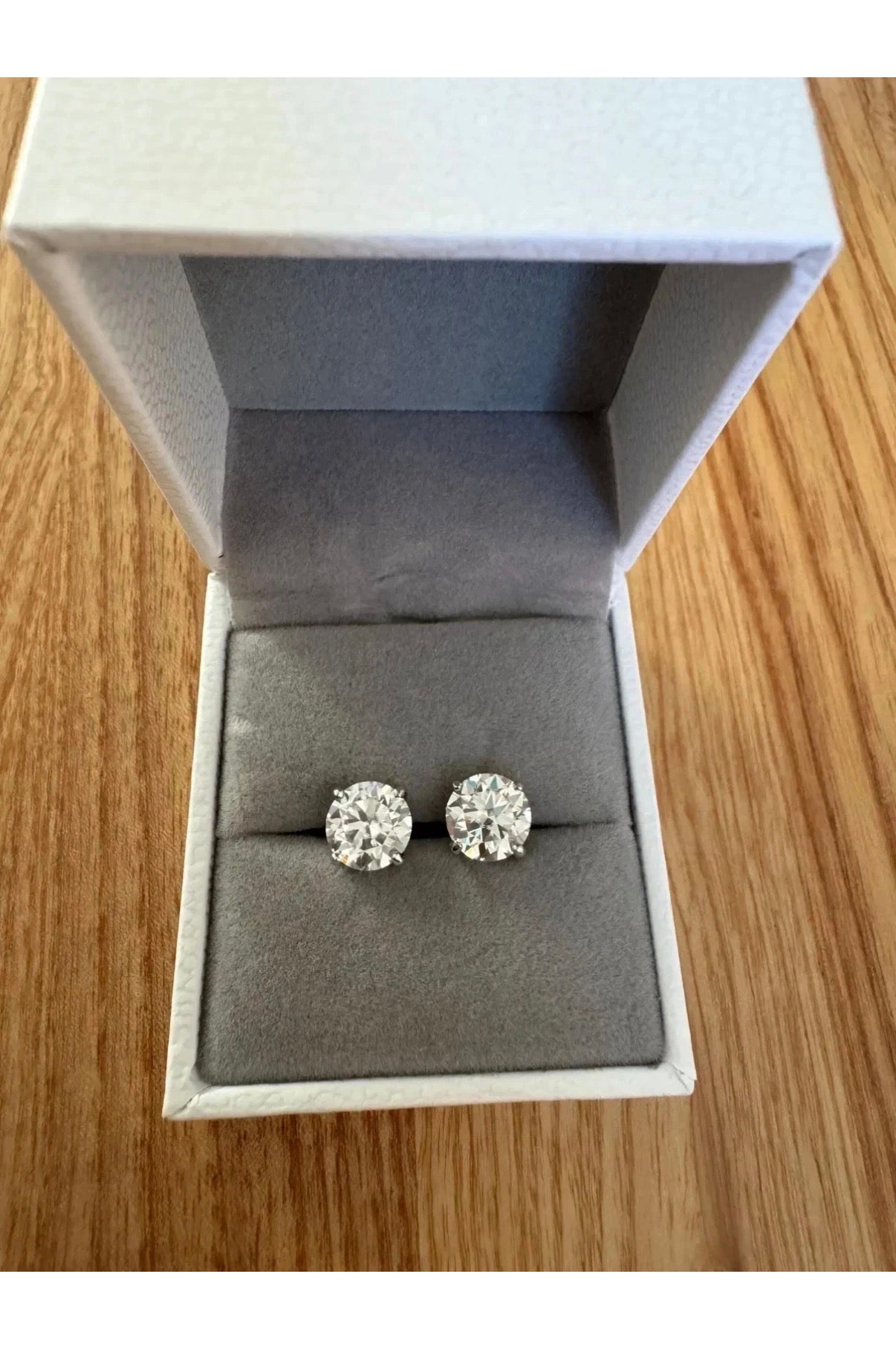 4TCW Round Cut Lab Created Diamond Women's Stud Earring 925 Sterling Silver