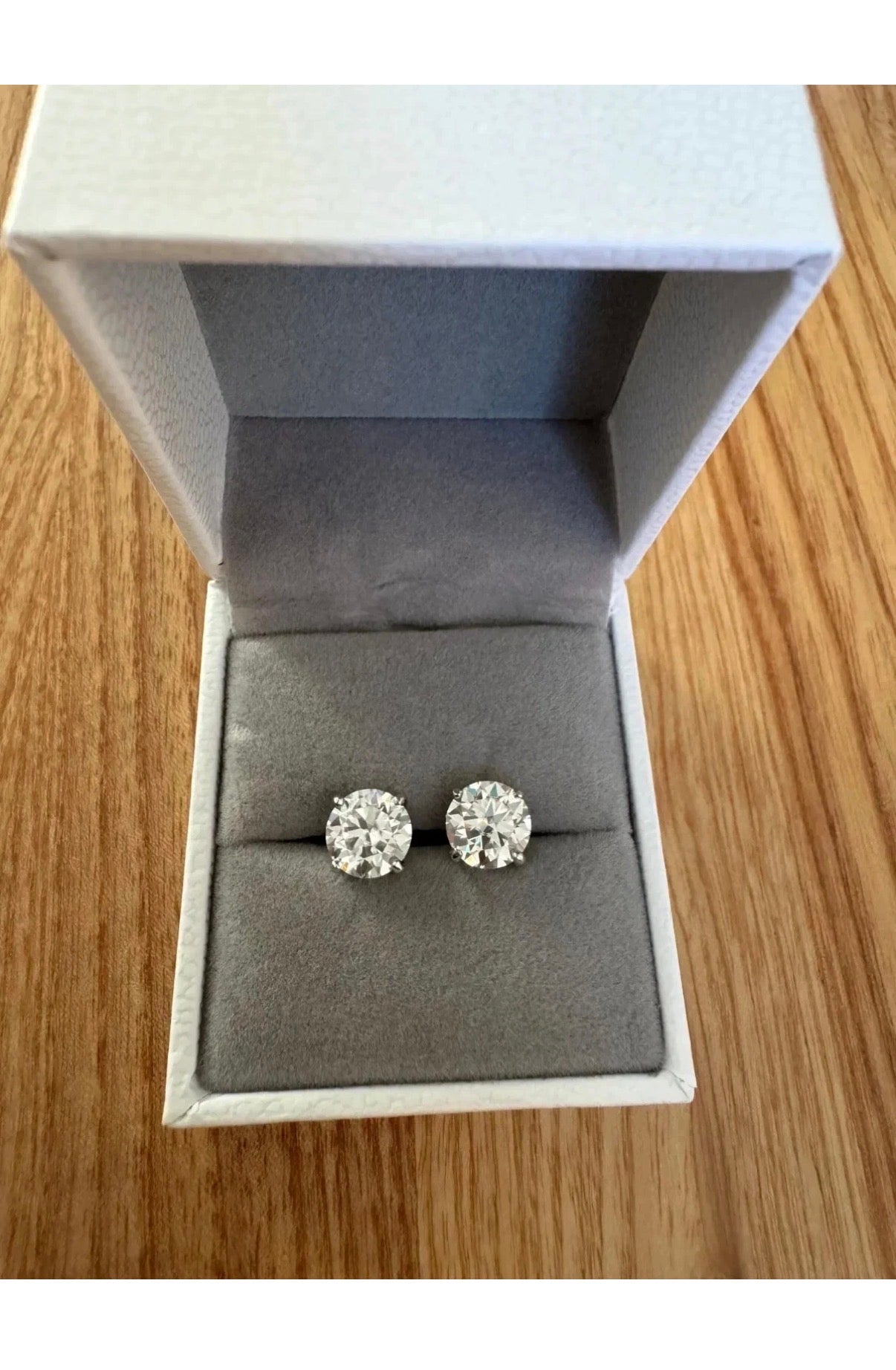 4TCW Round Cut Lab Created Diamond Women's Stud Earring 925 Sterling Silver