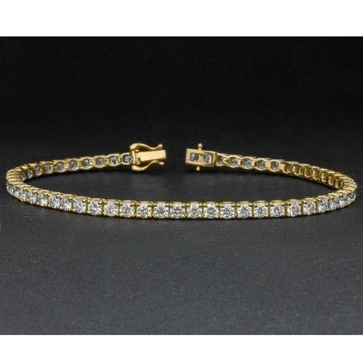 Solid 925 Sterling Silver & Diamond Women's Tennis Bracelet